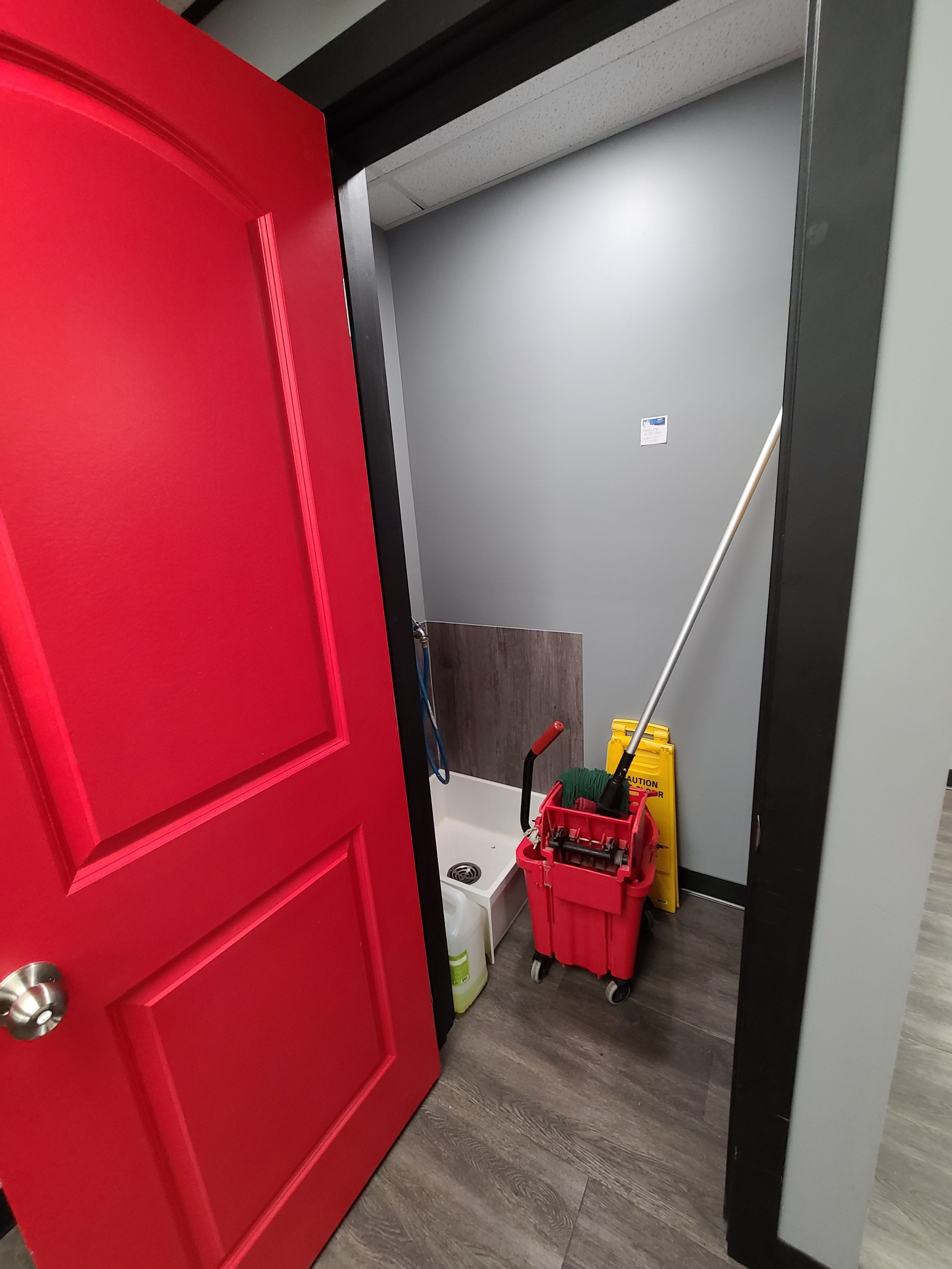 Janitorial Closet with Floor Sink